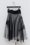 marc le bihan black and white wrap skirt 2573 E23 PMLB1